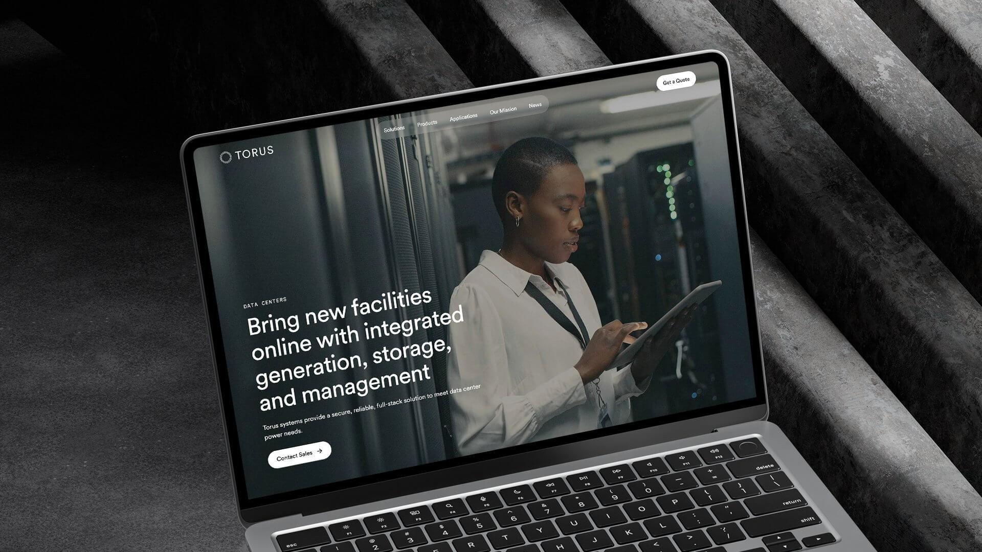 Torus Homepage on a Laptop